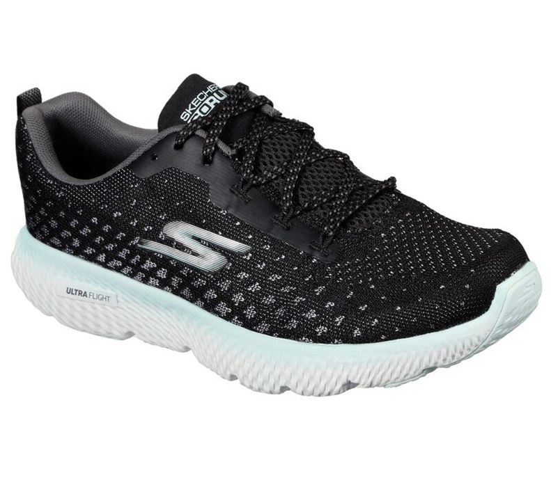 Skechers Dam Svarta/Turkos Sneakers - Gorun Power - Sverige (AXCIF-4512)